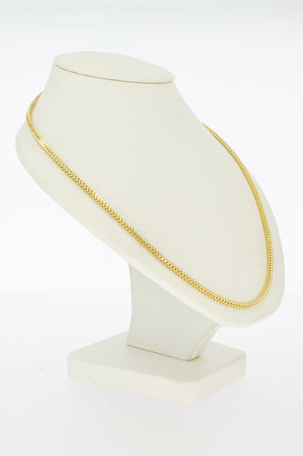 14 karaat goud vierkant Collier - 44 cm