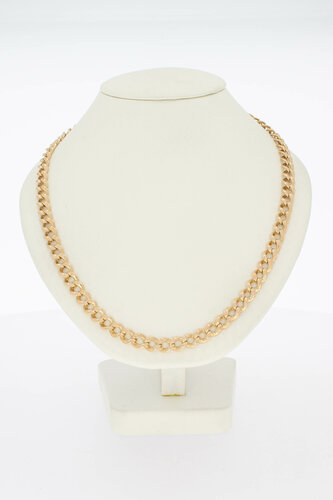 Gourmet ketting 14 karaat rose goud - 48,5 cm