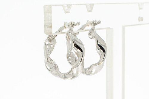 Witgouden 18 karaat Creolen - 1,8 cm