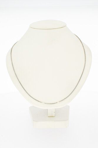 Venetiaanse witgouden ketting 18 karaat - 75,8 cm