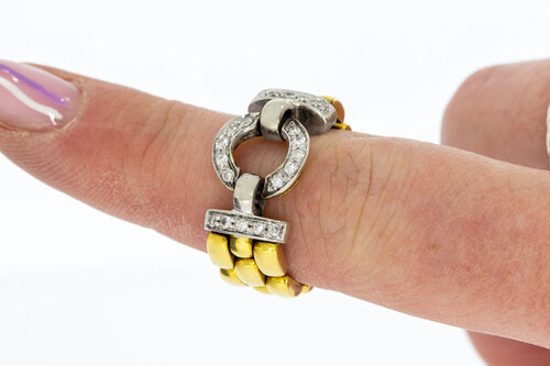 18 karaat gouden diamantring - 18 mm