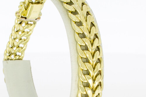 14 karaat gevlochten armband - 20,5 cm