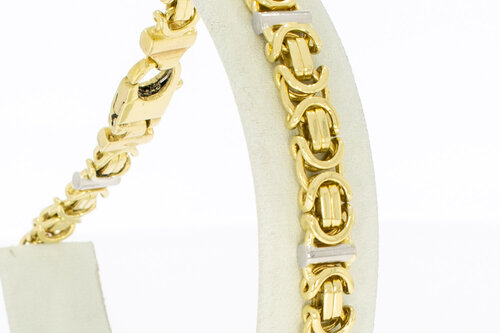 Platte 14 karaat Koningsarmband - 22,9 cm