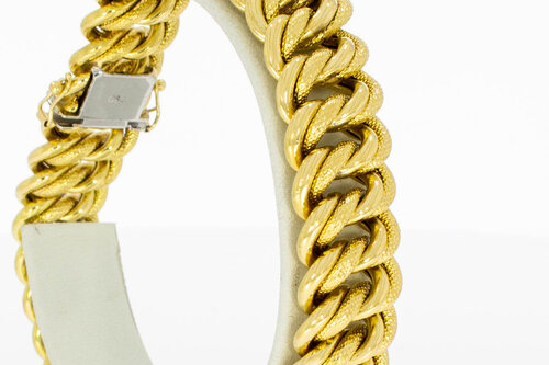 Gevlochten armband 18K goud - 21 cm