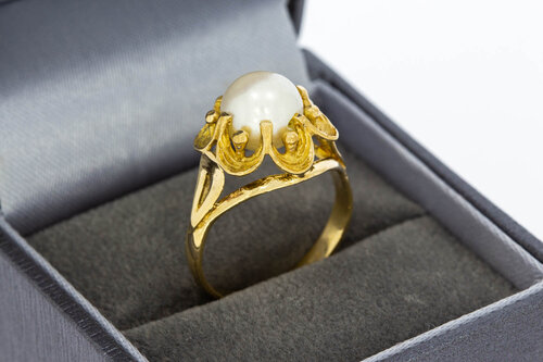 18 Karaat gouden Parelring  - 17,4 mm