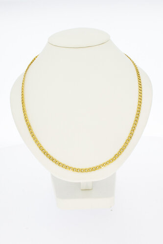 Platte Gourmet ketting 14 Karaat - 60,4 cm