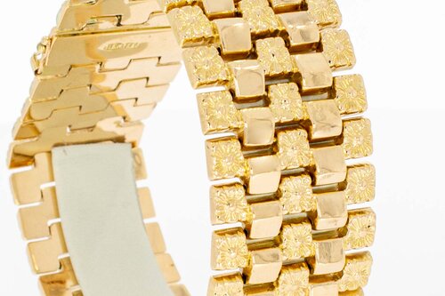 Vintage 18 Karaat brede armband - 20,1 cm