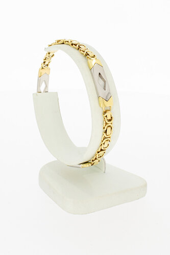 14 karaat platte Koningsarmband - 19,5 cm