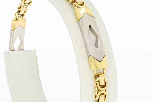 14 karaat platte Koningsarmband - 19,5 cm