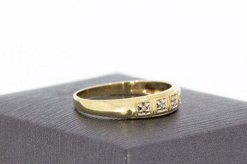 Diamantring 14 karaat goud - 19,1 mm