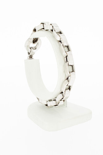 Ankerarmband 18K wit goud - 20,4 cm