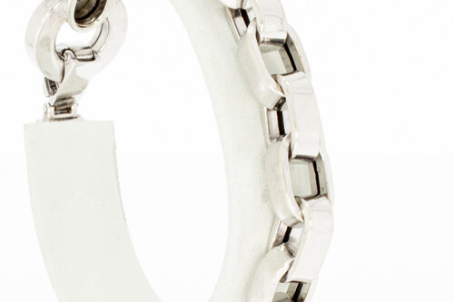 Ankerarmband 18K wit goud - 20,4 cm