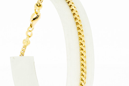 Vossenstaart armband 18K goud - 21,1 cm