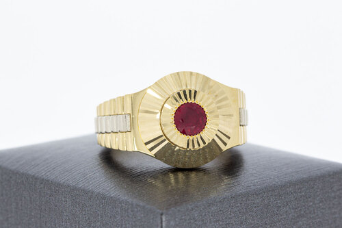 14 karaat heren ring goud - 20,5 mm