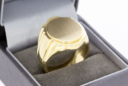 14 karaat gouden heren Zegelring - 21 mm