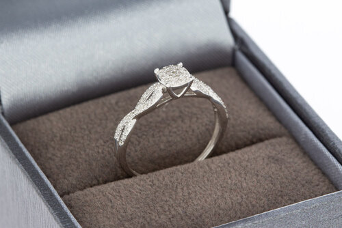 9 karaat dames diamantring - 15,6 mm