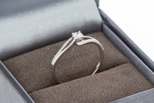 9 karaat Diamant dames ring - 16,5 mm