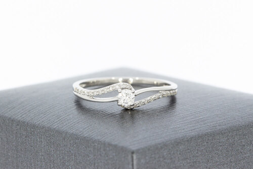 9 karaat Diamant dames ring - 16,5 mm