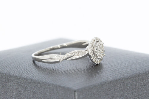 9 karaat Diamant dames ring - 16,3 mm