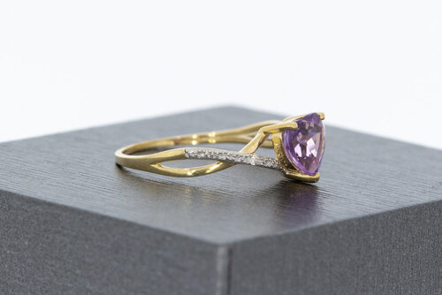 9 karaat Amethyst dames ring - 17,8 mm