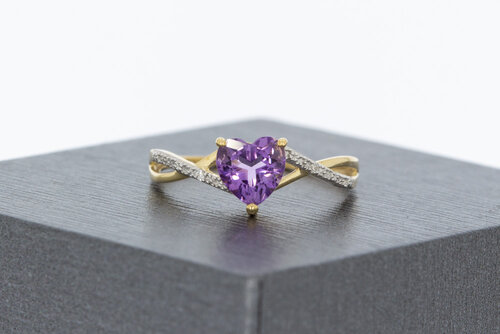 9 karaat Amethyst damesring - 16,9 mm