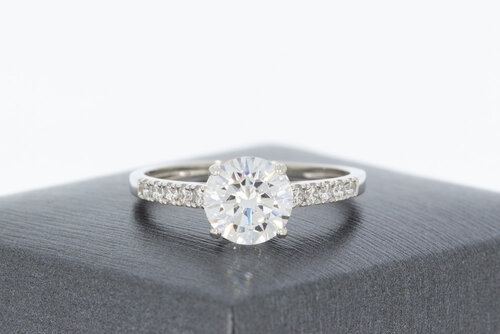 9 karaat witte dames ring - 19,2 mm