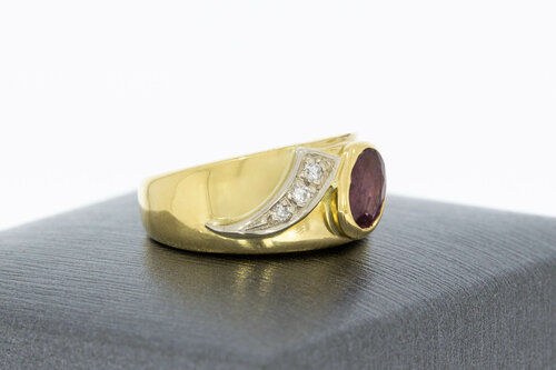 18 karaat gouden dames pinkring - 14,3 mm