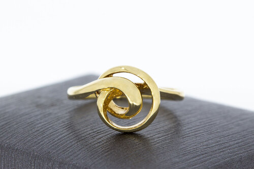 14 karaat Gouden Knoop dames ring - 17 mm