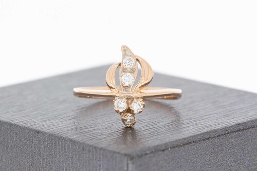 14 Karaat rose gouden dames ring - 18,1 mm