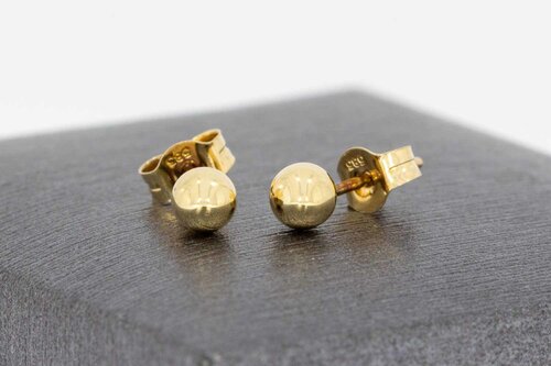 14 karaat gouden oorbelletjes - 0,4 cm