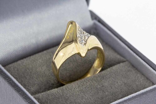 14 Karaat Zirkonia dames ring - 17,1 mm