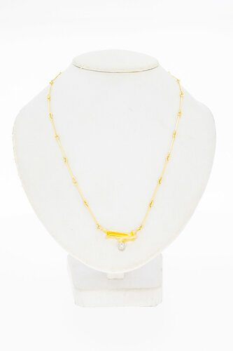 18 Karaat goud dames diamant Collier - 44 cm