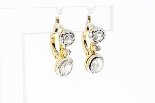14 Karaat gouden diamant Oorhangers dames