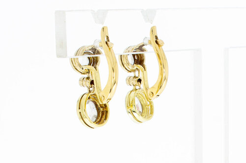 14 Karaat gouden diamant Oorhangers dames