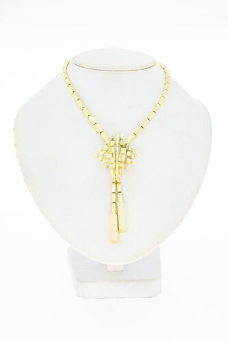 14 Karaat Staafjes dames Collier - 43,5 cm