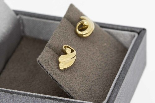 14 Karaat gouden oorstekers dames - 1 cm
