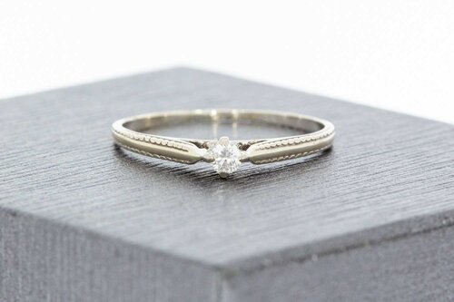 18 Karaat gouden dames diamantring - 16 mm