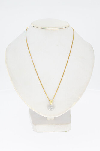14 Karaat gouden dameshanger met Diamant