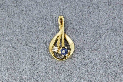 8 Karaat (geel) edelsteen Kettinghanger dames