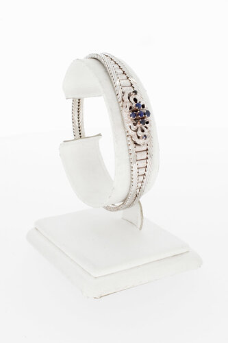 18 Karaat witgoud dames armband - 18,6 cm