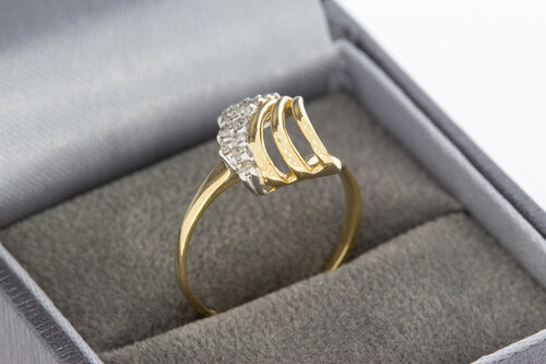 14 karaat dames diamantring - 16,8 mm