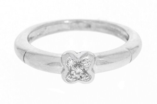 18 Karaat witgouden diamantring  - 16,6 mm