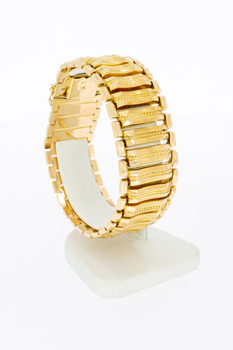 18 karaat gouden brede Armband - 19,4 cm