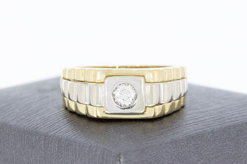 14 Karaat gouden Rolex style ring - 19 mm
