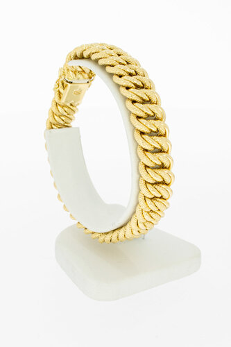 Gevlochten 18 Karaat goud armband - 20,3 cm