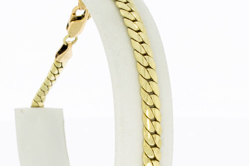 Gourmetarmband 14 Karaat goud - 17,8 cm