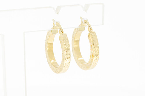 14 Karaat geel gouden Creolen  - 2,1 cm