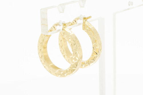 14 Karaat geel gouden Creolen  - 2,1 cm