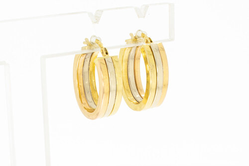 18 Karaat goud klap Creolen - 1,4 cm