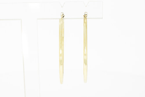 14 Karaat goud dames oorringen -  4,1 cm